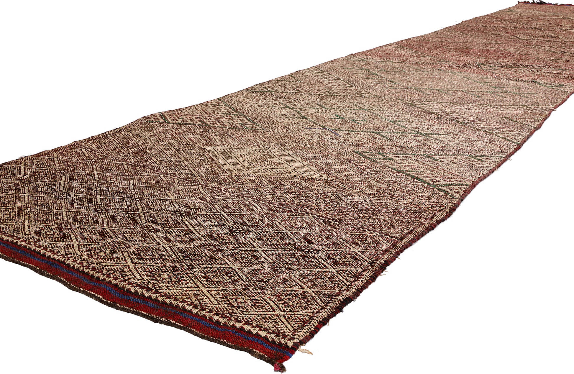 3 x 18 Vintage Zemmour Moroccan Kilim Rug 21843