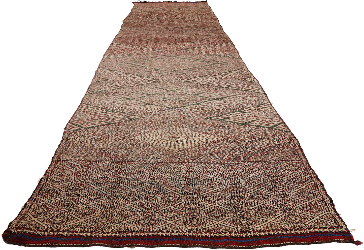 3 x 18 Vintage Zemmour Moroccan Kilim Rug 21843