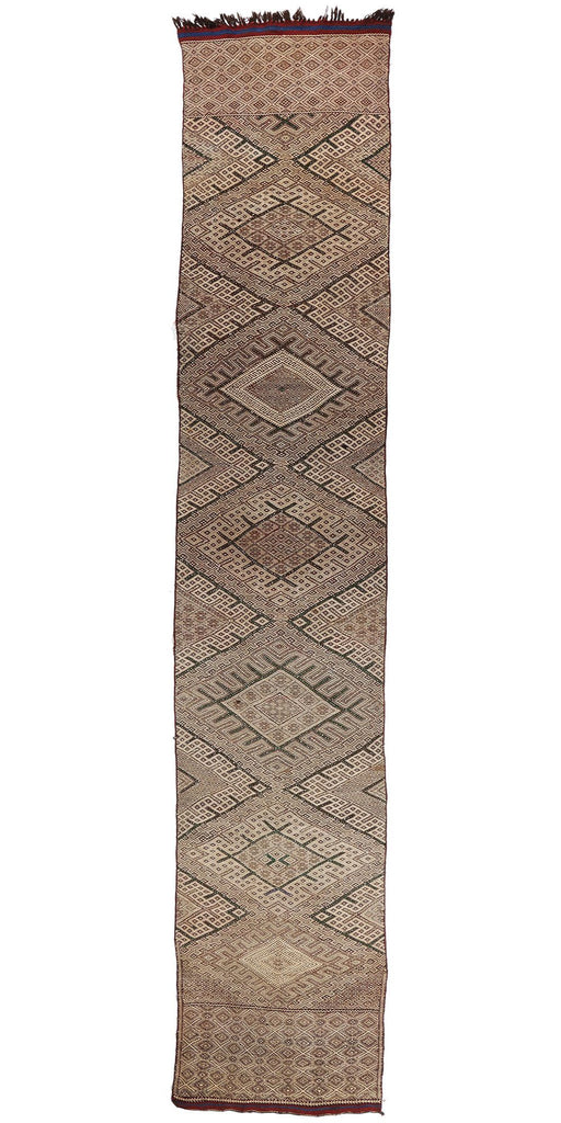 3 x 18 Vintage Zemmour Moroccan Kilim Rug 21843