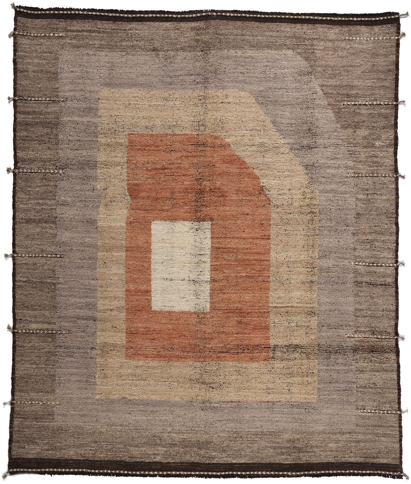 8 x 10 Midcentury Modern Moroccan Japandi Rug 81062