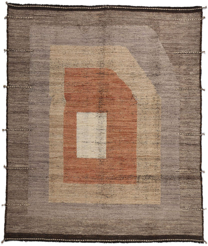 8 x 10 Midcentury Modern Moroccan Japandi Rug 81062