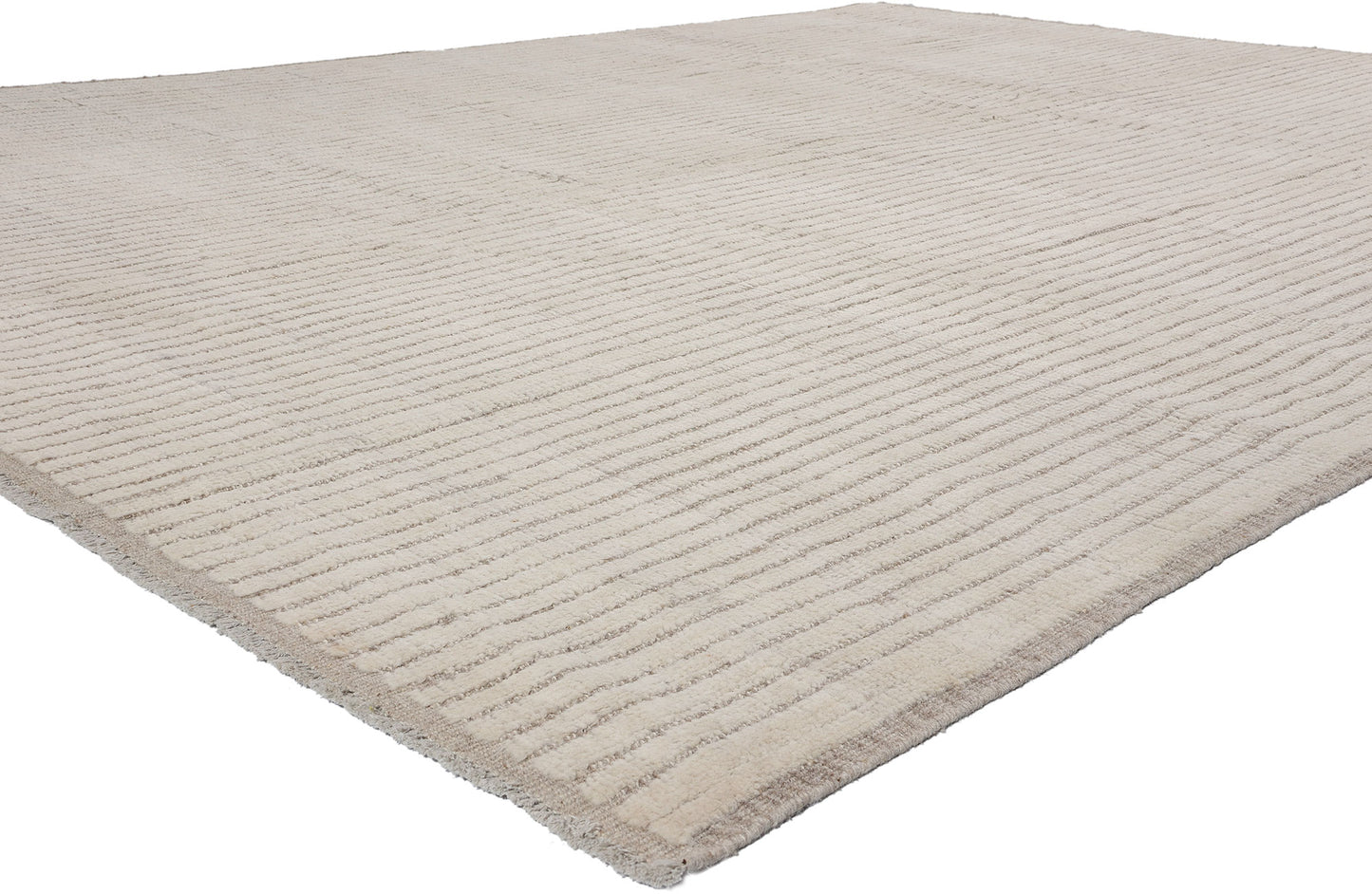 9 x 12 Organic Modern Striations Moroccan Rug 81072