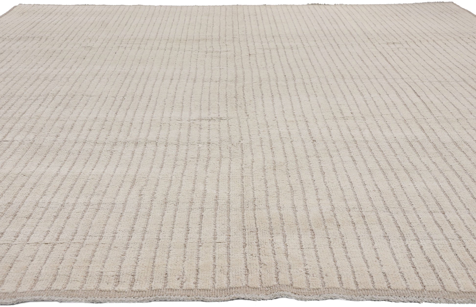9 x 12 Organic Modern Striations Moroccan Rug 81072