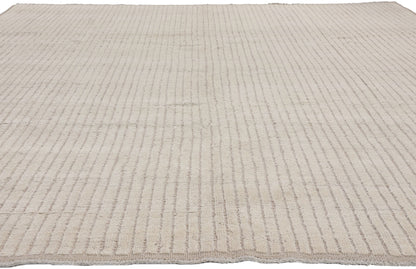 9 x 12 Organic Modern Striations Moroccan Rug 81072