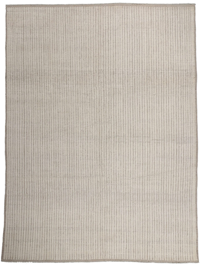 9 x 12 Organic Modern Striations Moroccan Rug 81072