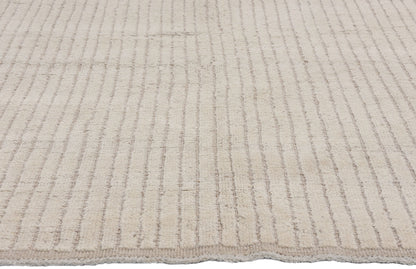 9 x 12 Organic Modern Striations Moroccan Rug 81072