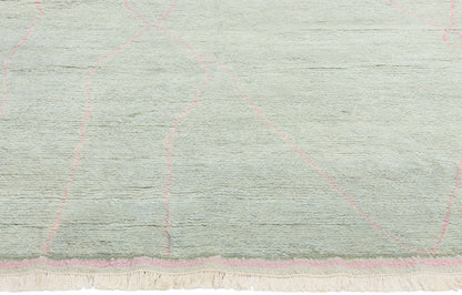 8 x 10 Mint Whisper Modern Boho Moroccan Rug 31229
