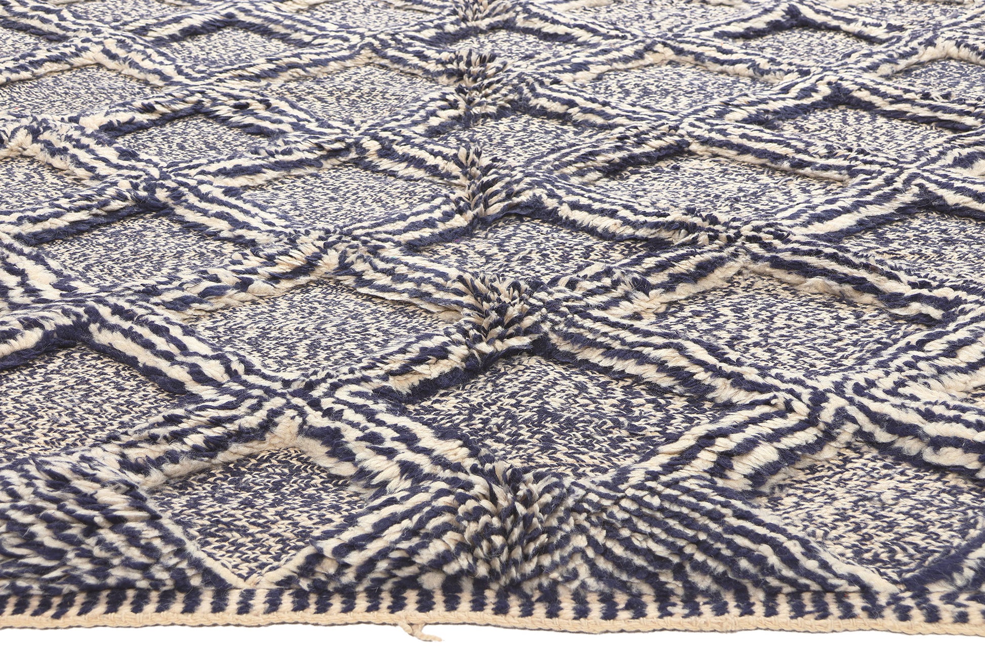6 x 10 Modern Beni Mrirt High-Low Moroccan Rug 20667