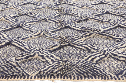 6 x 10 Modern Beni Mrirt High-Low Moroccan Rug 20667