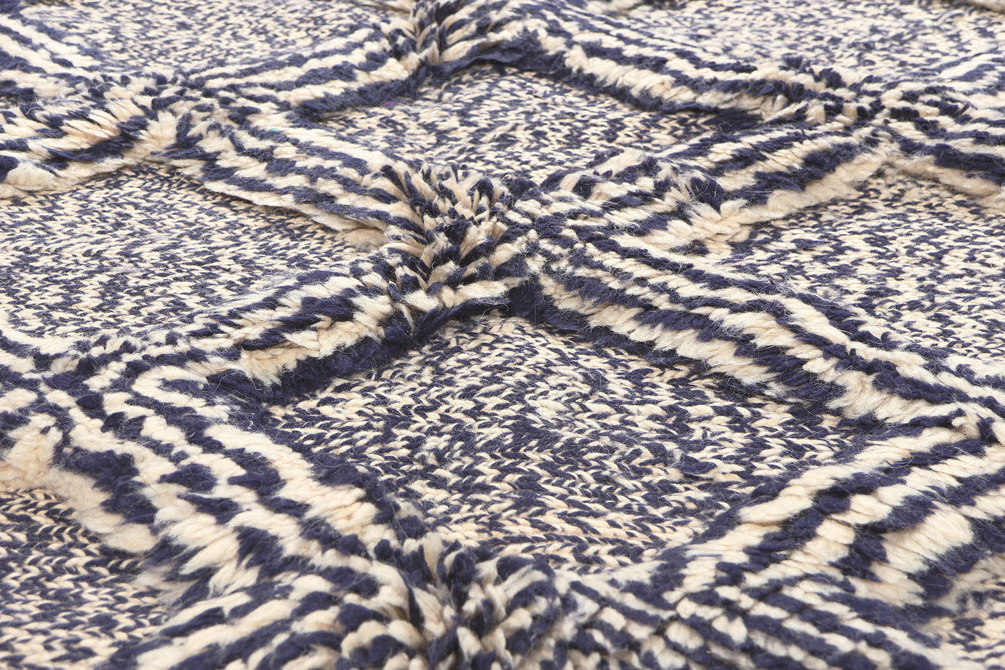 6 x 10 Modern Beni Mrirt High-Low Moroccan Rug 20667