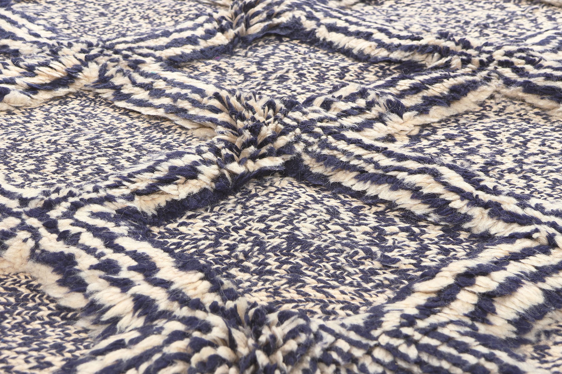 6 x 10 Modern Beni Mrirt High-Low Moroccan Rug 20667