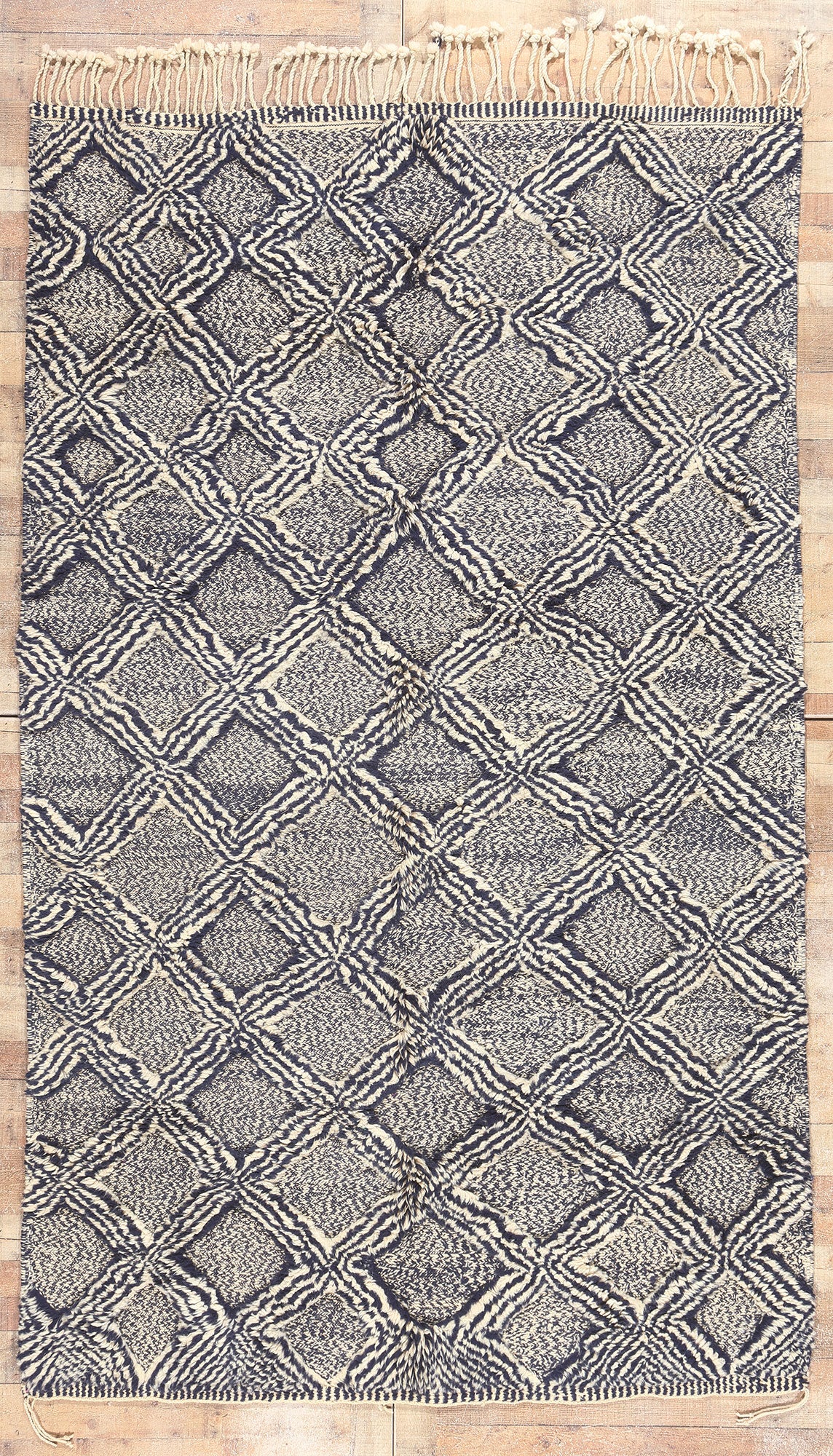 6 x 10 Modern Beni Mrirt High-Low Moroccan Rug 20667
