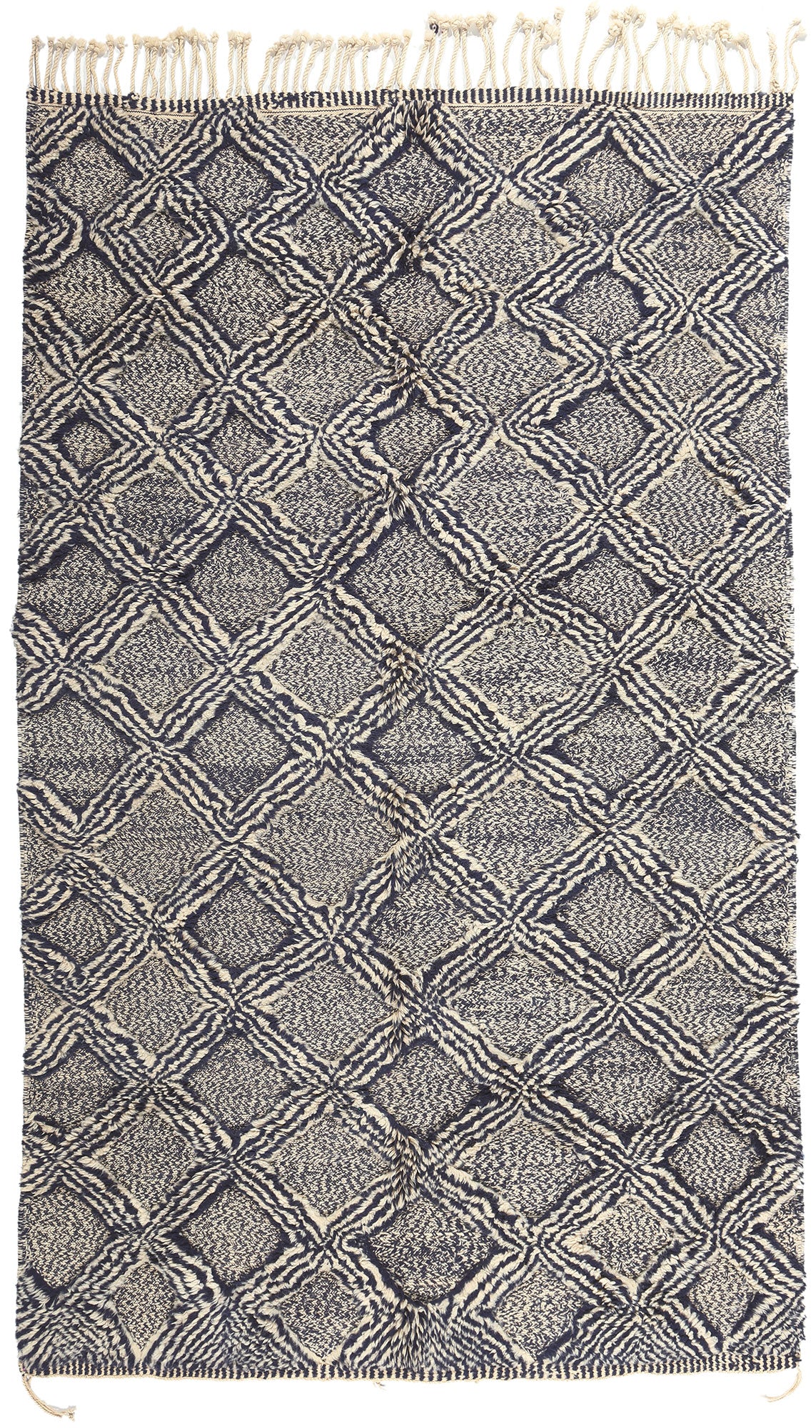 6 x 10 Modern Beni Mrirt High-Low Moroccan Rug 20667