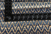 8 x 10 Modern Blue Earth-Tone Chevron Kilim Rug 81103