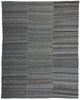 8 x 10 Modern Blue Earth-Tone Chevron Kilim Rug 81103