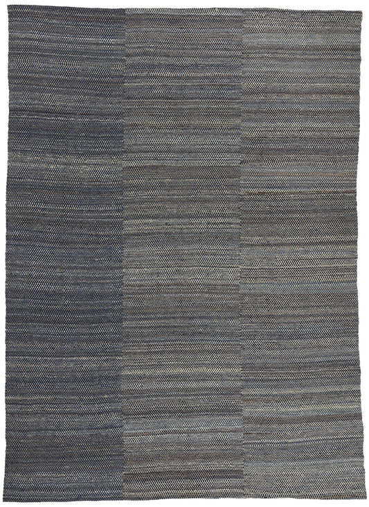 9 x 12 Modern Blue Earth-Tone Kilim Rug 81098