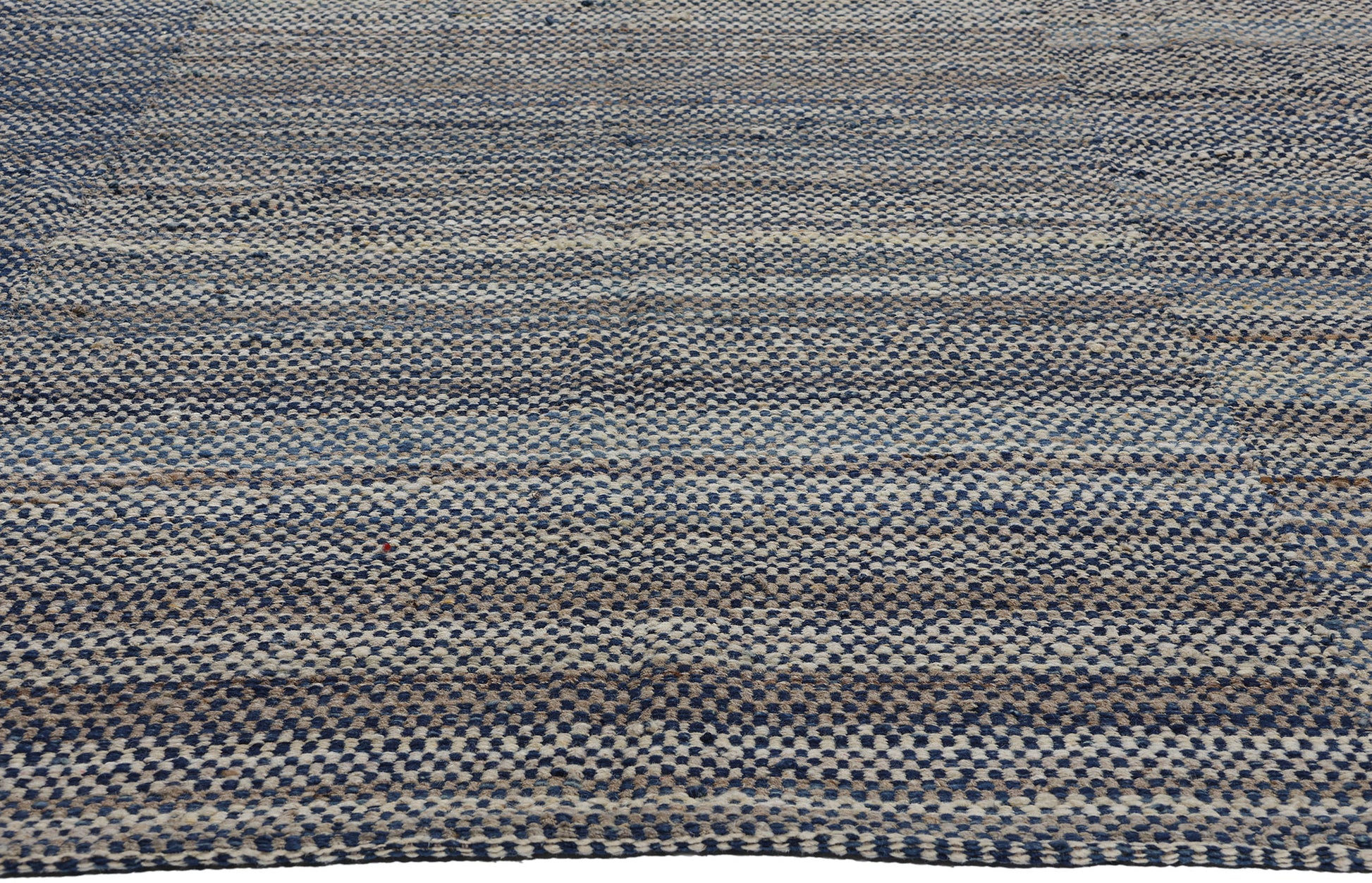 9 x 12 Modern Blue Earth-Tone Kilim Rug 81098