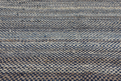 9 x 12 Modern Blue Earth-Tone Kilim Rug 81098
