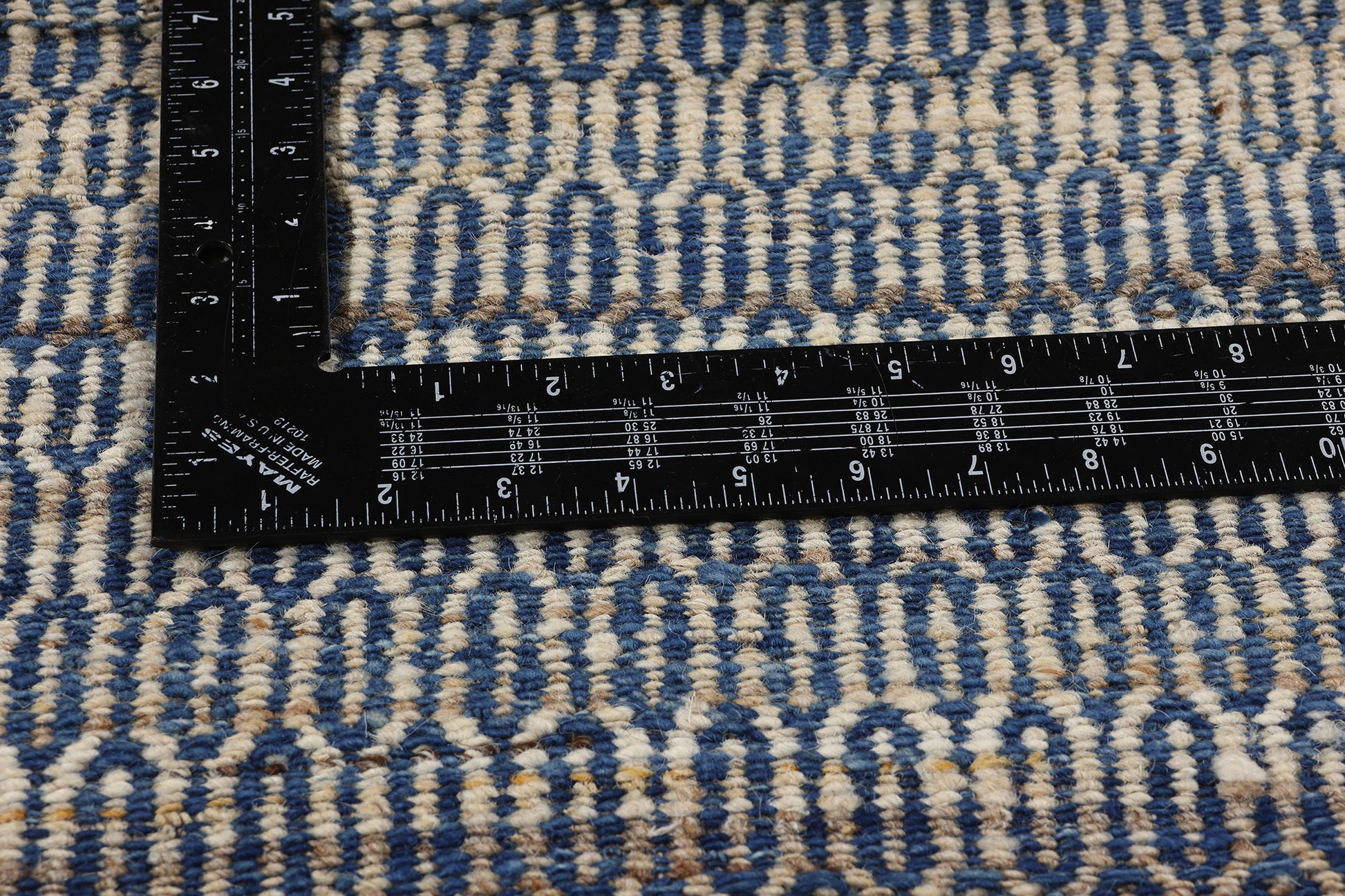9 x 12 Modern Blue Earth-Tone Geometric Kilim Rug 81102