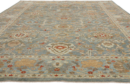 10 x 14 Modern Blue Persian Sultanabad Rug 61299