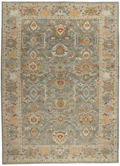 10 x 14 Modern Blue Persian Sultanabad Rug 61299