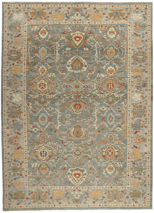 10 x 14 Modern Blue Persian Sultanabad Rug 61299