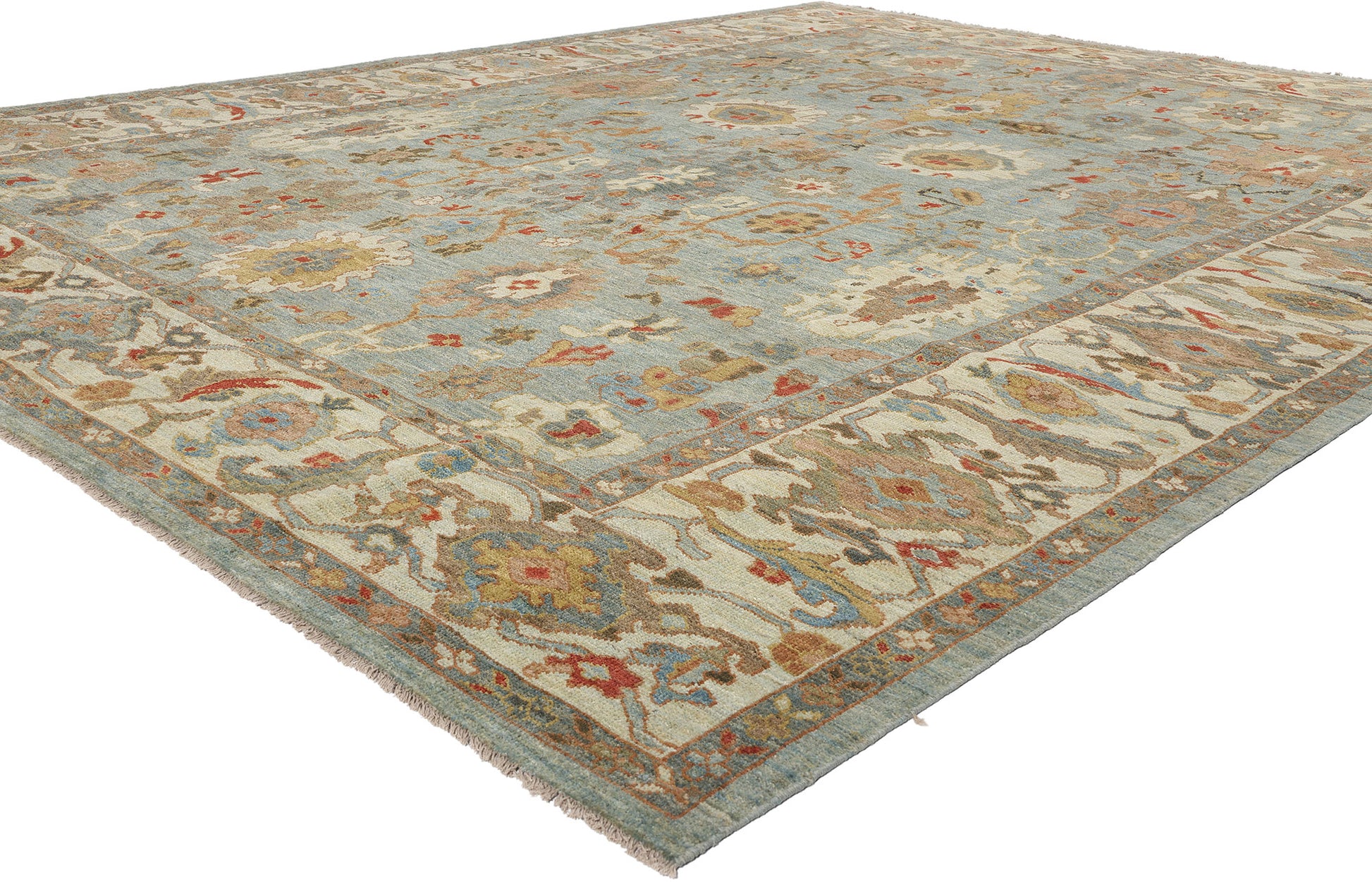 11 x 14 Modern Blue Persian Sultanabad Rug 61285