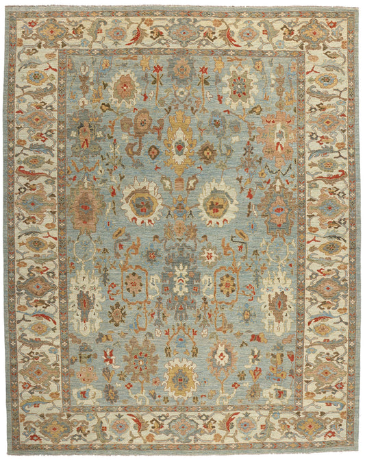 11 x 14 Modern Blue Persian Sultanabad Rug 61285