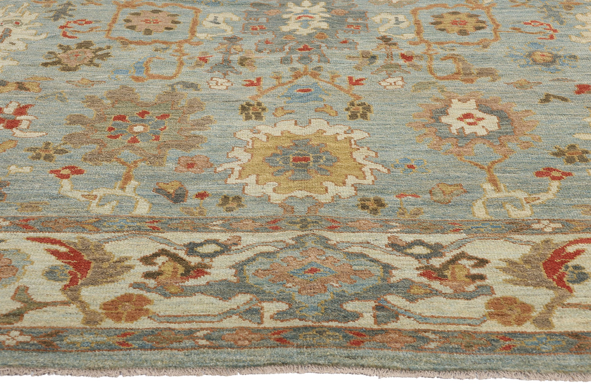 11 x 14 Modern Blue Persian Sultanabad Rug 61285