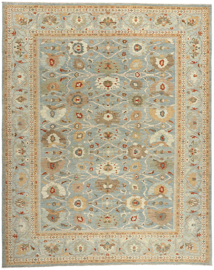 13 x 16 Modern Blue Persian Sultanabad Rug 61279