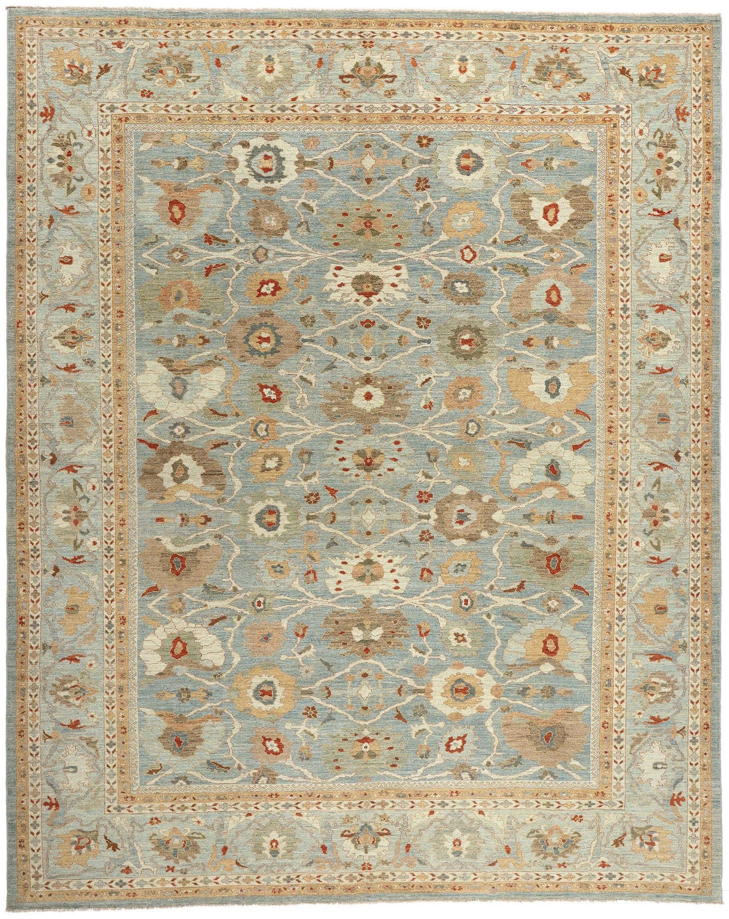 13 x 16 Modern Blue Persian Sultanabad Rug 61279