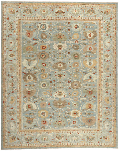 13 x 16 Modern Blue Persian Sultanabad Rug 61279