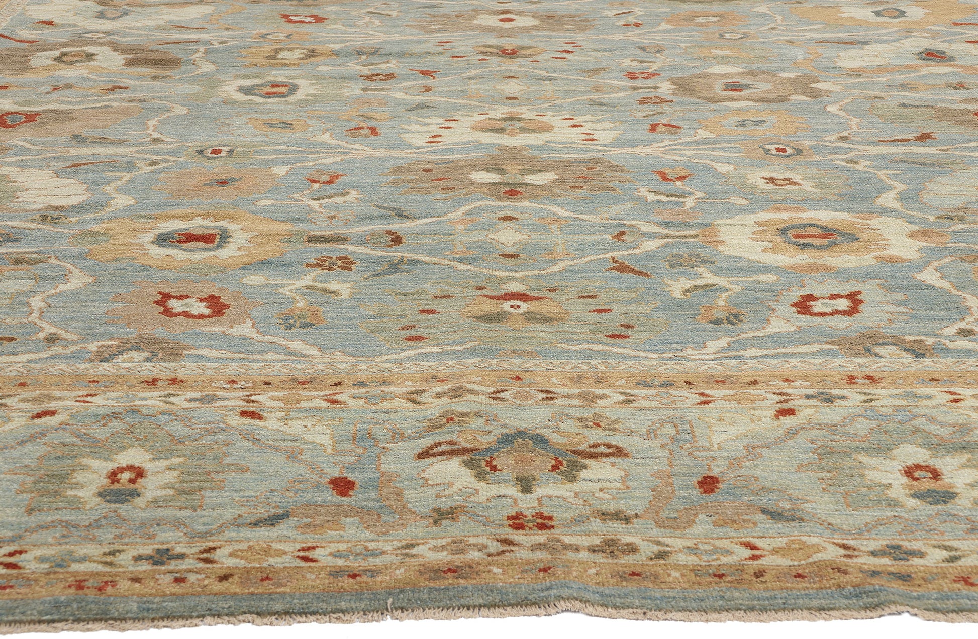 13 x 16 Modern Blue Persian Sultanabad Rug 61279
