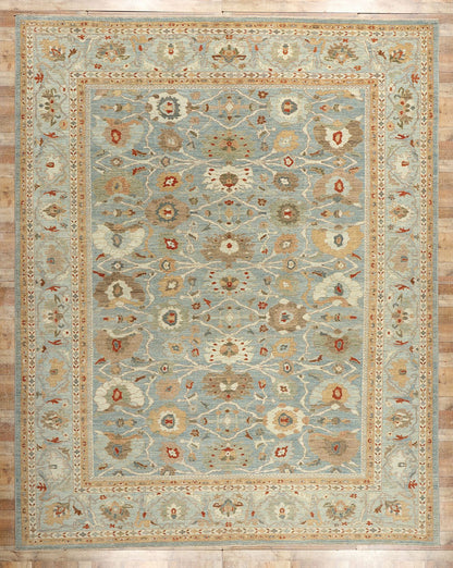 13 x 16 Modern Blue Persian Sultanabad Rug 61279