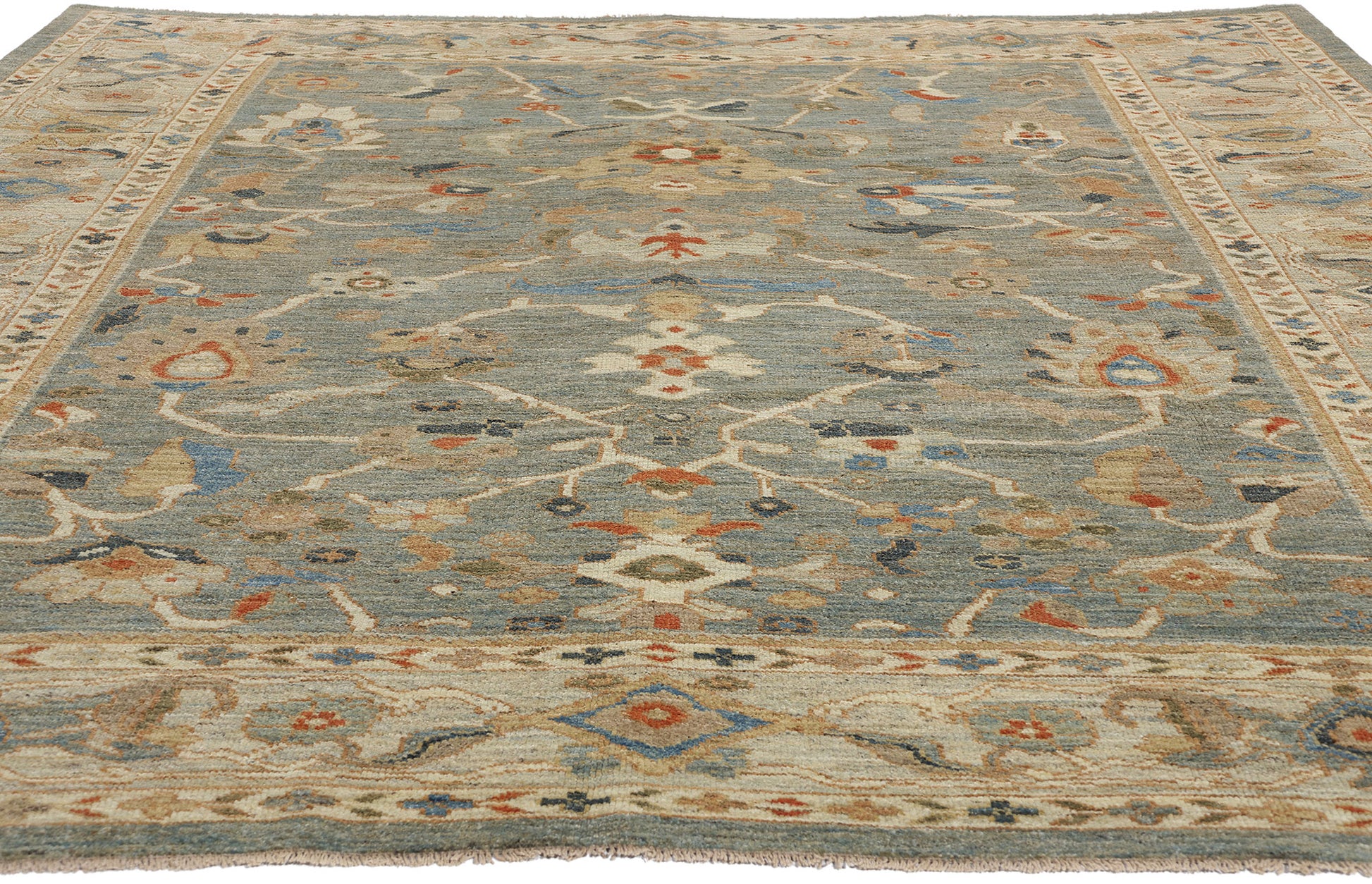 8 x 10 Modern Blue Persian Sultanabad Rug 61288