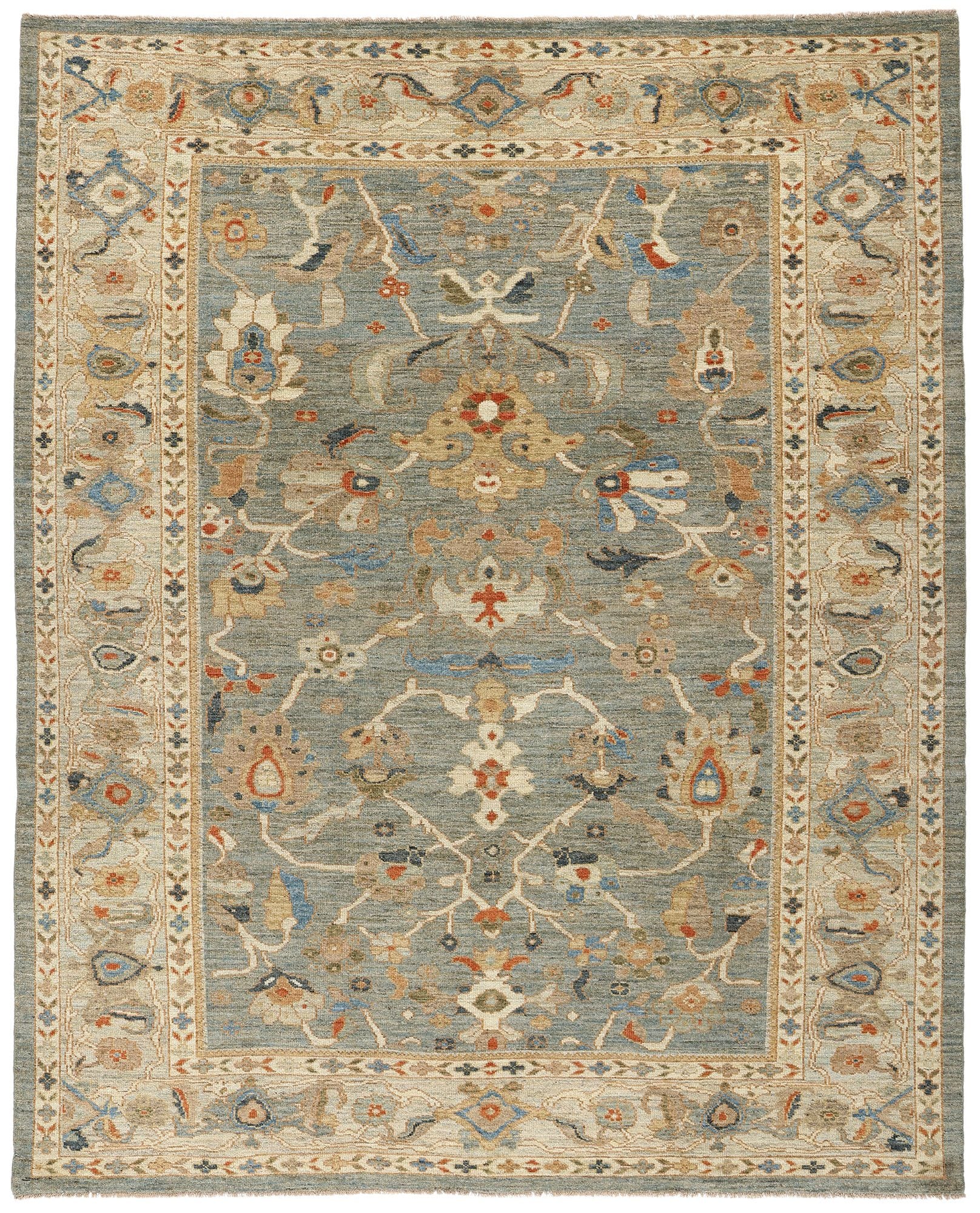 8 x 10 Modern Blue Persian Sultanabad Rug 61288