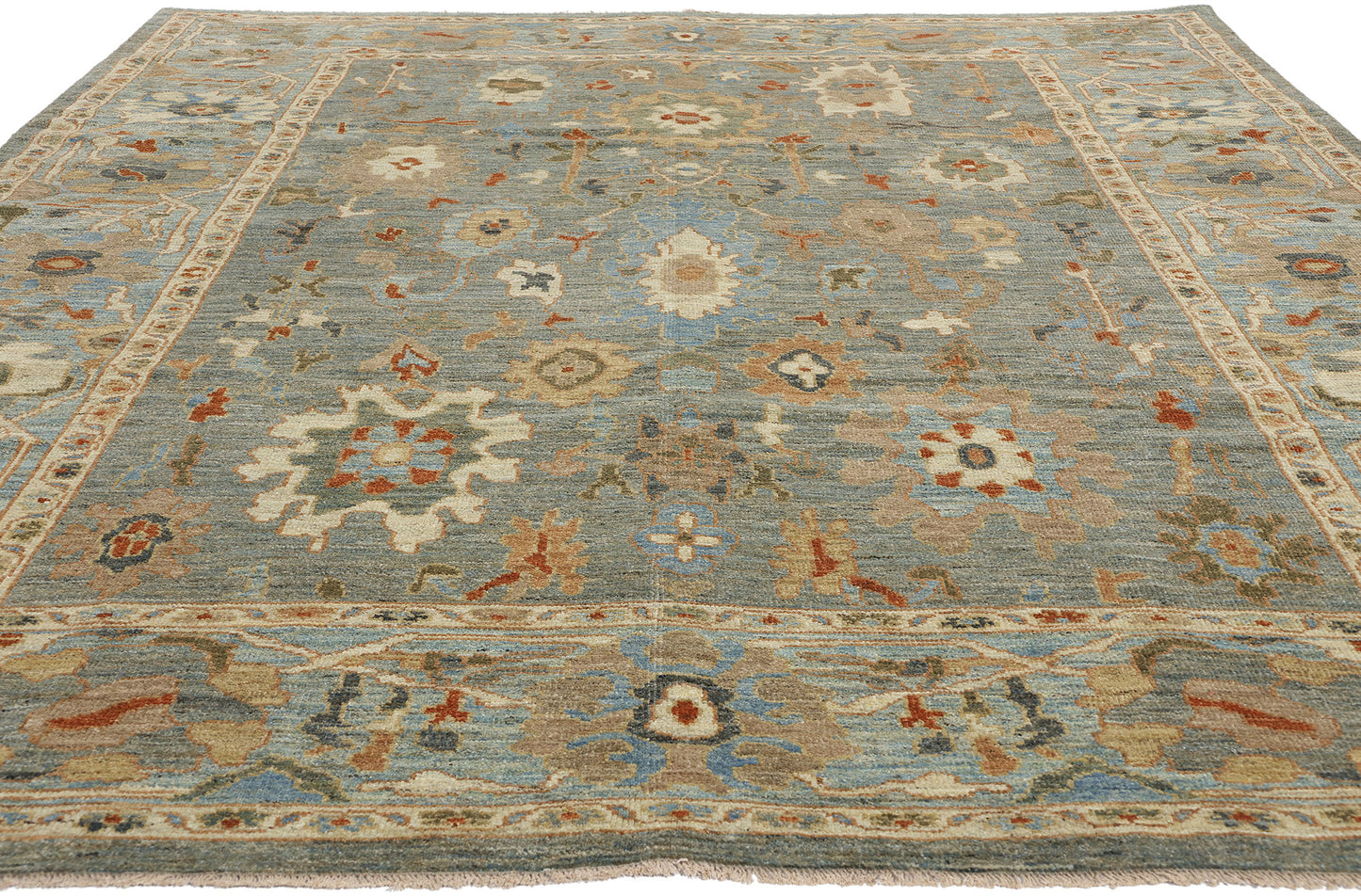 8 x 11 Modern Blue Persian Sultanabad Rug 61284
