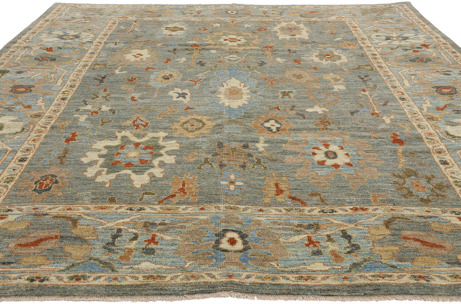8 x 11 Modern Blue Persian Sultanabad Rug 61284