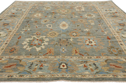 8 x 11 Modern Blue Persian Sultanabad Rug 61284