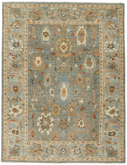 8 x 11 Modern Blue Persian Sultanabad Rug 61284