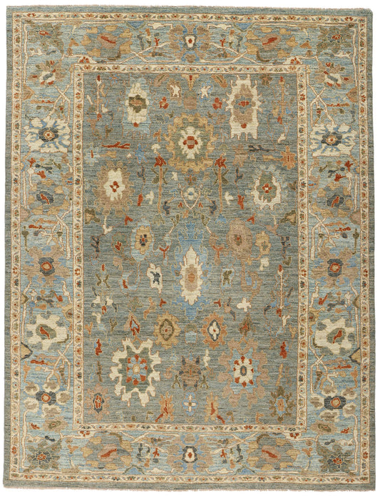 8 x 11 Modern Blue Persian Sultanabad Rug 61284