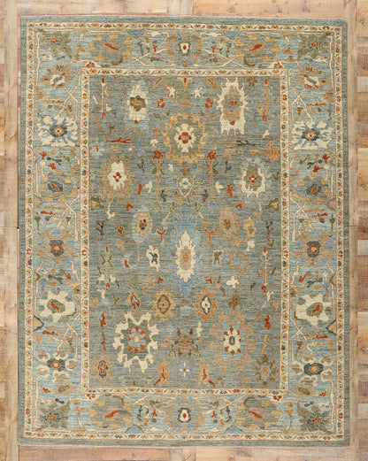 8 x 11 Modern Blue Persian Sultanabad Rug 61284