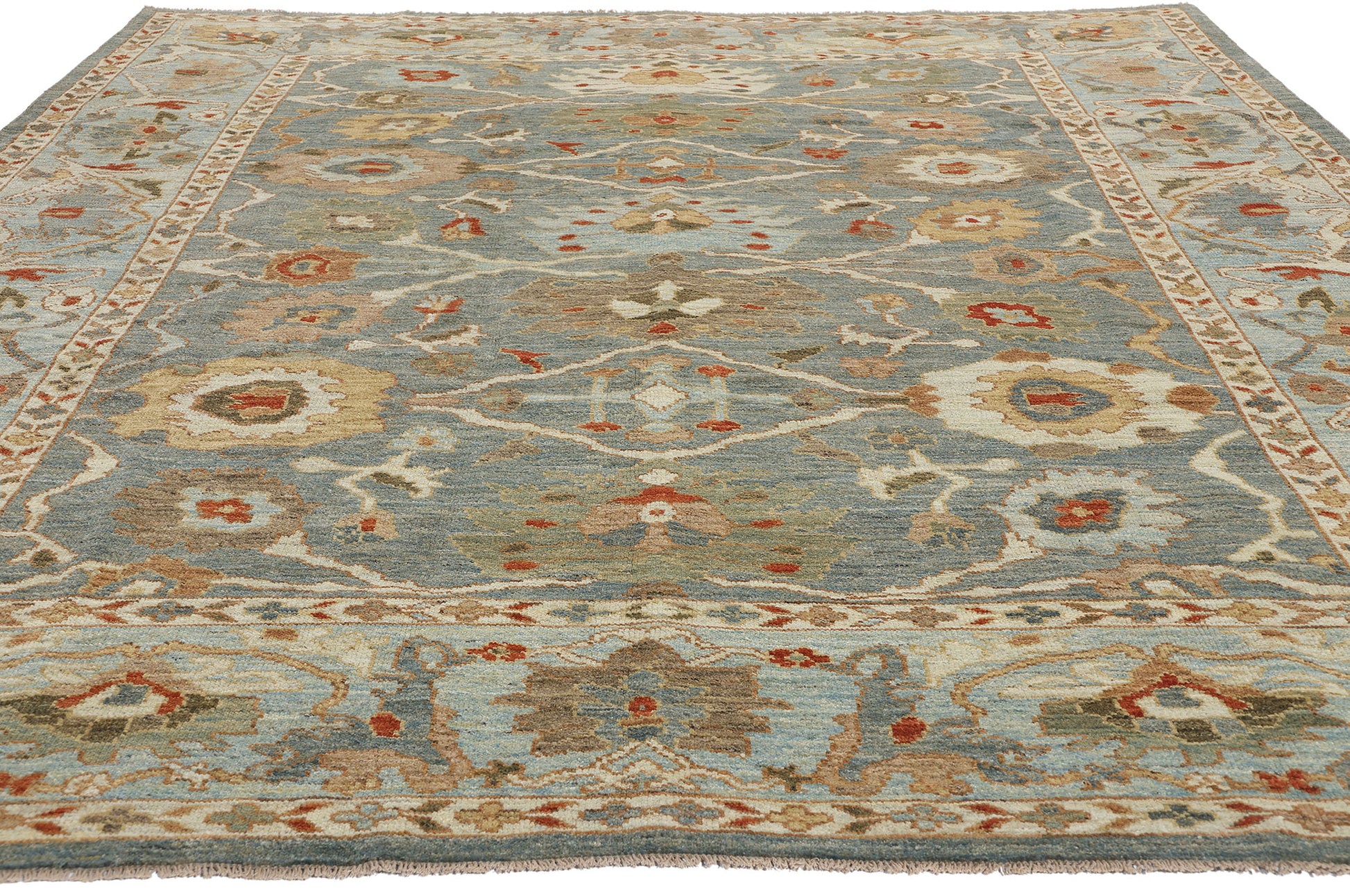 8 x 11 Modern Blue Persian Sultanabad Rug 61287