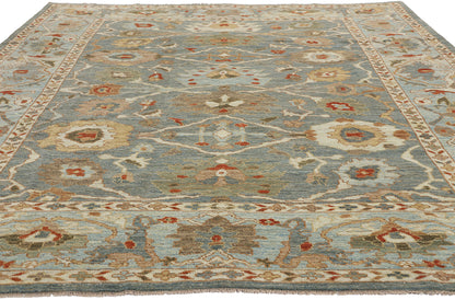 8 x 11 Modern Blue Persian Sultanabad Rug 61287