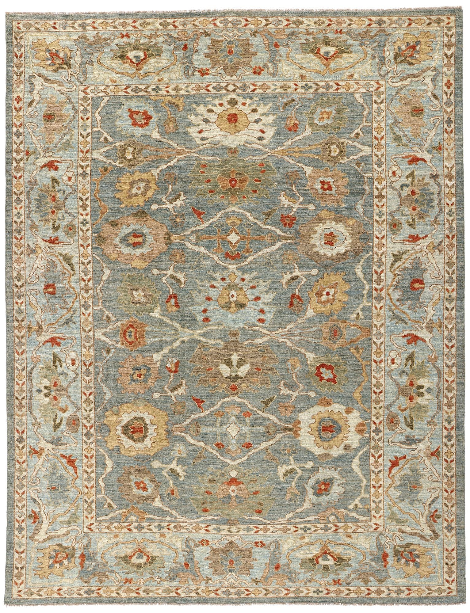 8 x 11 Modern Blue Persian Sultanabad Rug 61287