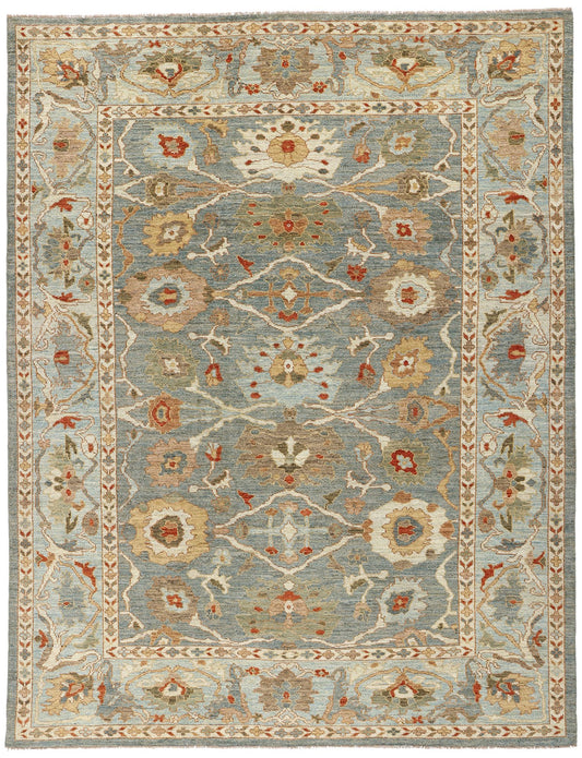 8 x 11 Modern Blue Persian Sultanabad Rug 61287