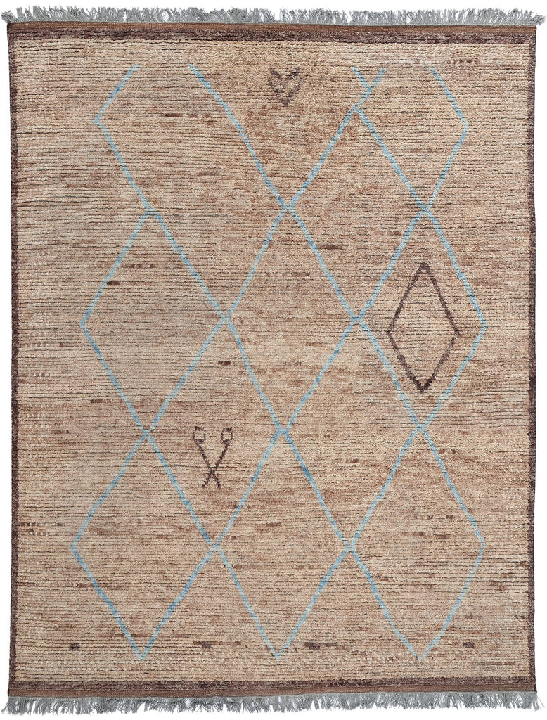 8 x 11 Modern Earth-Tone Moroccan Trellis Rug 31201