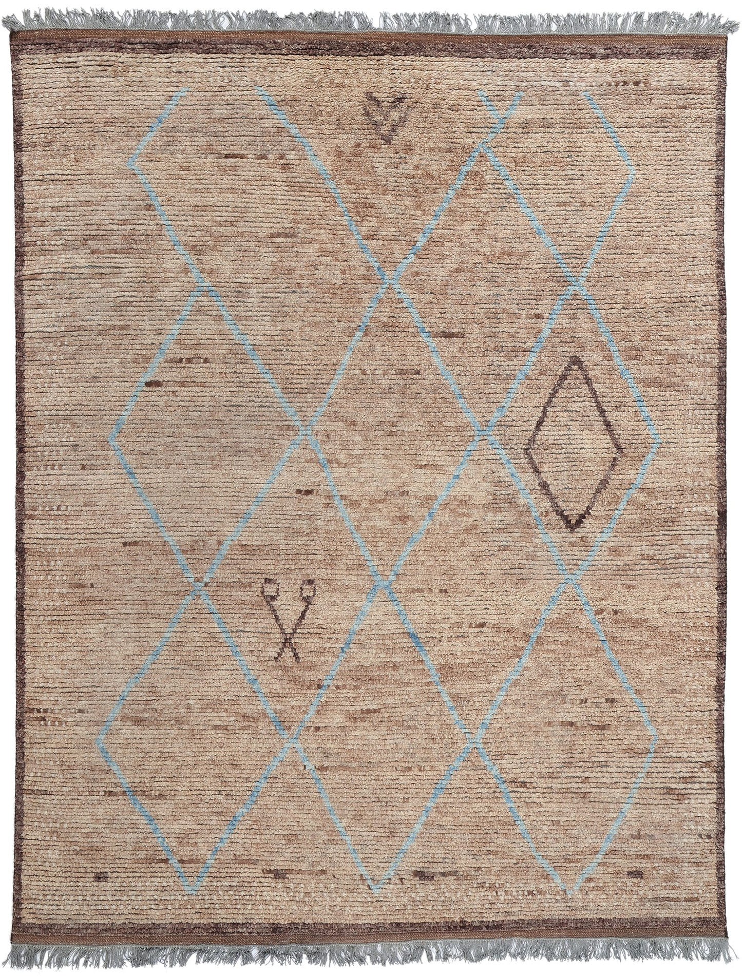 8 x 11 Modern Earth-Tone Moroccan Trellis Rug 31201