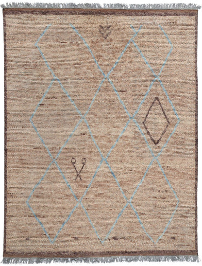 8 x 11 Modern Earth-Tone Moroccan Trellis Rug 31201