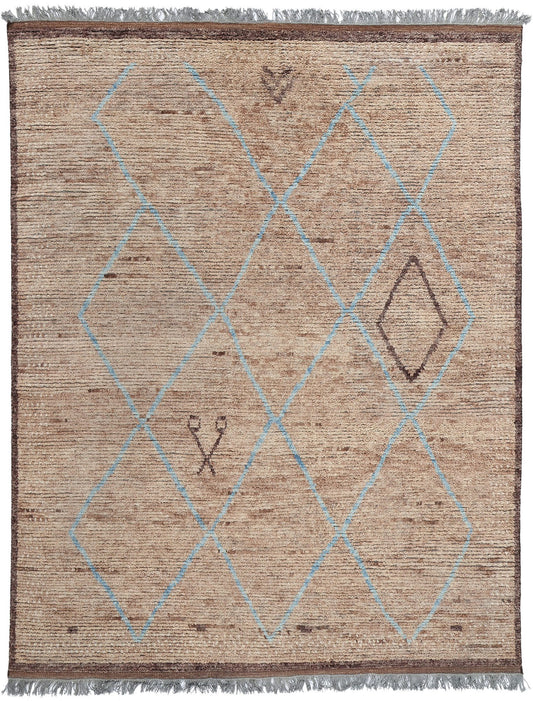 8 x 11 Modern Earth-Tone Moroccan Trellis Rug 31201
